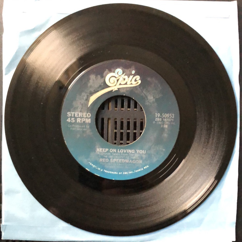 REO Speedwagon Keep On Loving You Vinyl 45 Record '80